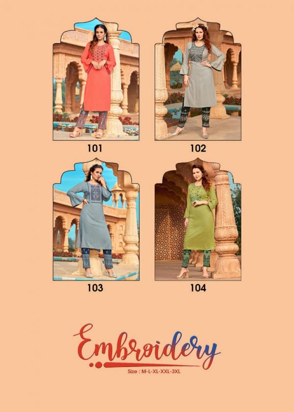 Embroidery-Rayon-Kurti-With-Bottom